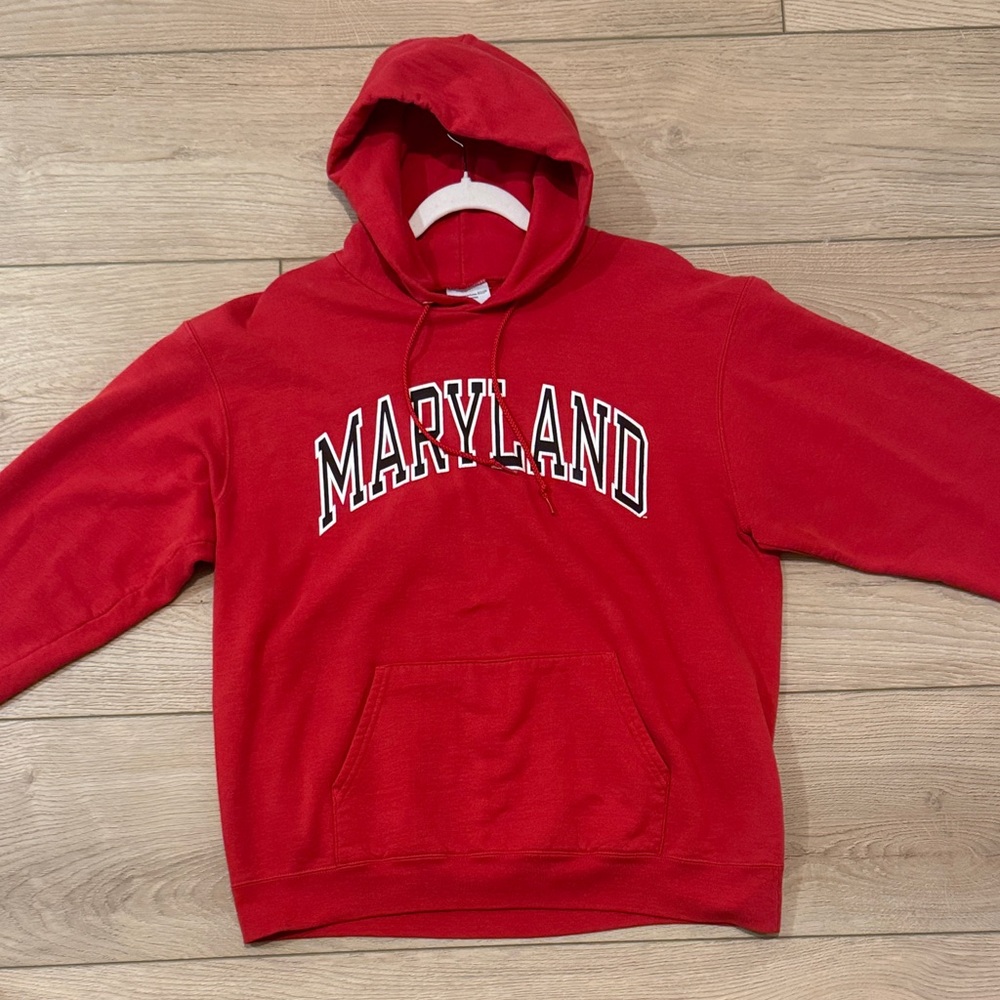 Champion Red Maryland Pullover Hoodie – Size Large